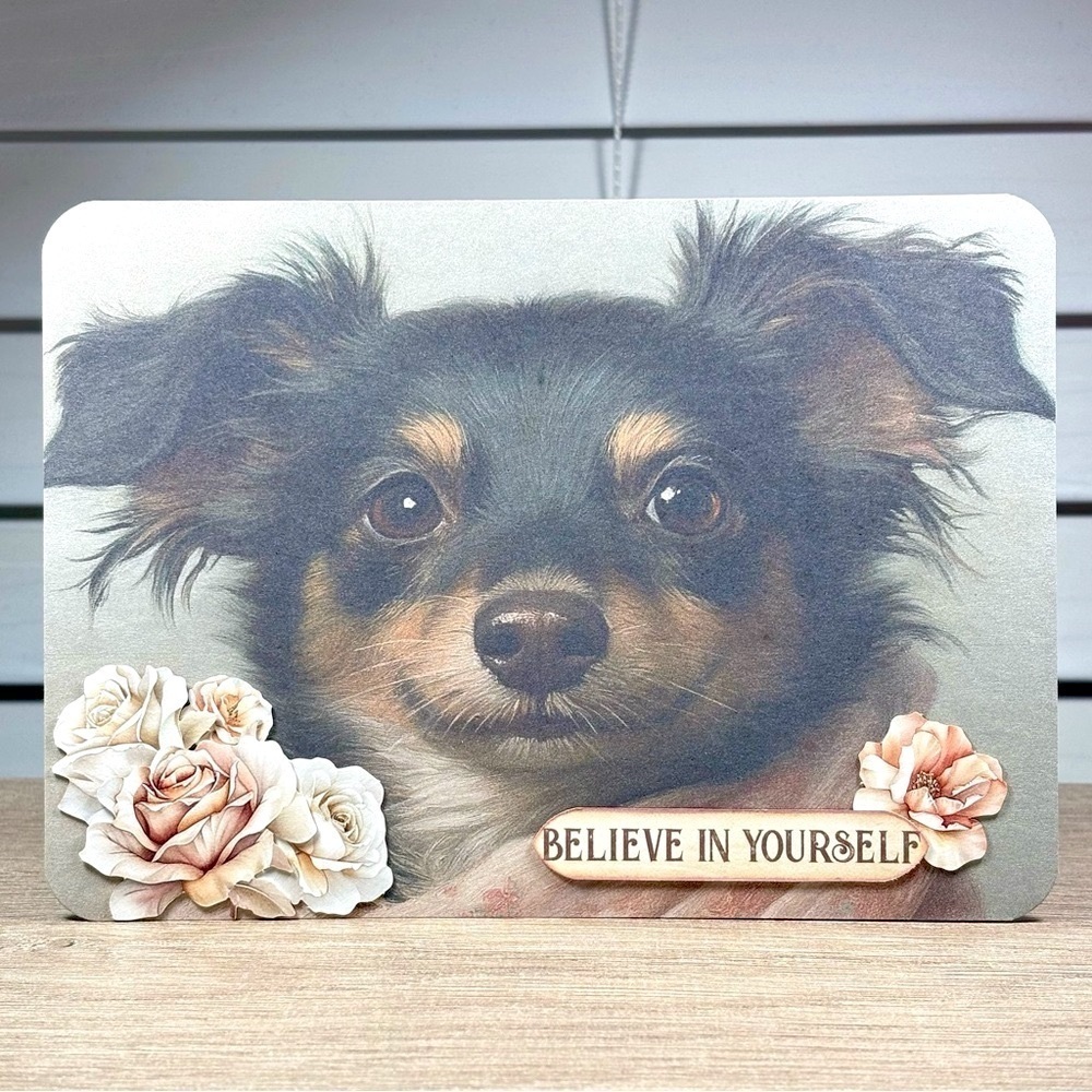 Handmade “Believe In Yourself” Greeting Card